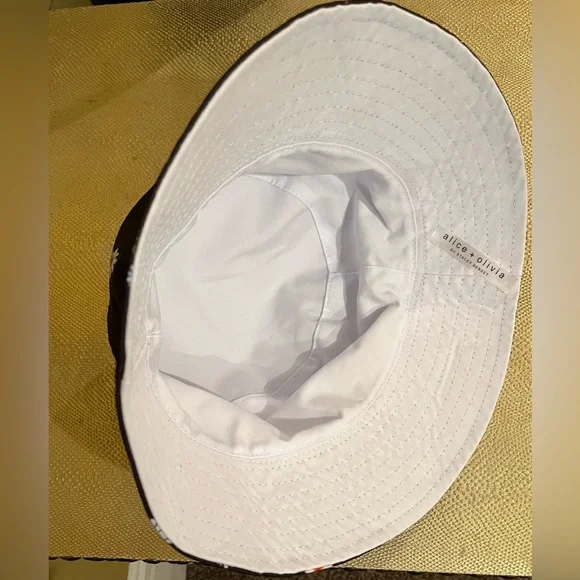 Alice + Olivia Black Floral Bucket Hat - Picture 3 of 5